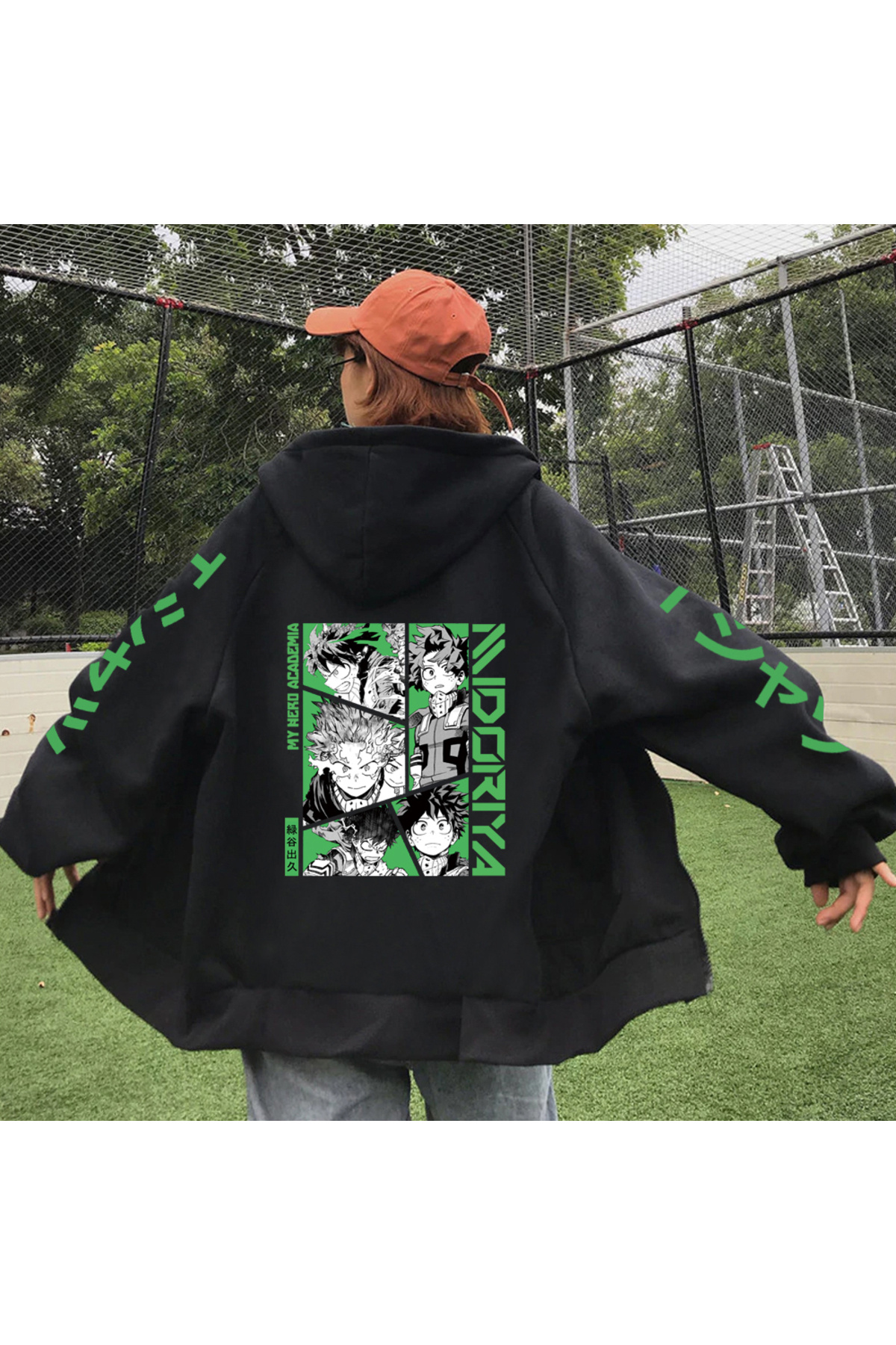 GALASHOP  Unisex My Hero Academia Fermuarlı Hoodie Mod78 - Görsel 2