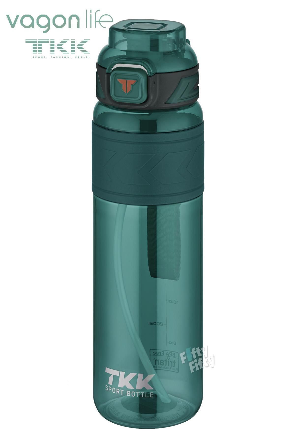 Vagonlife-TKK 1000 ML Dual Use Tritan Water Bottle with Straw/Comfortable Drinking Bpa Free with Carrying Strap FFTKK102 1