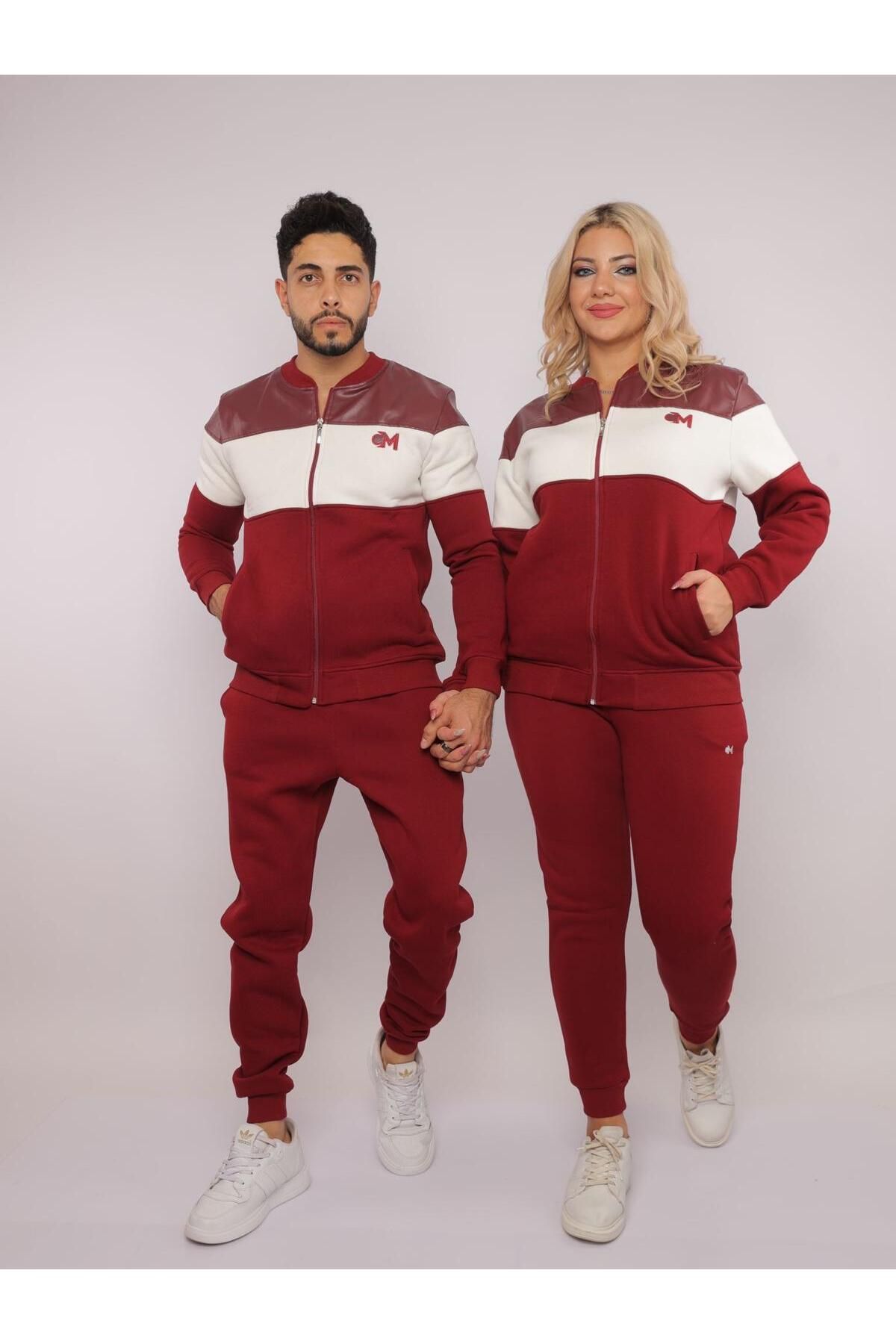 Classy Sports Sweatsuit Set Burgundy Regular fit Trendyol