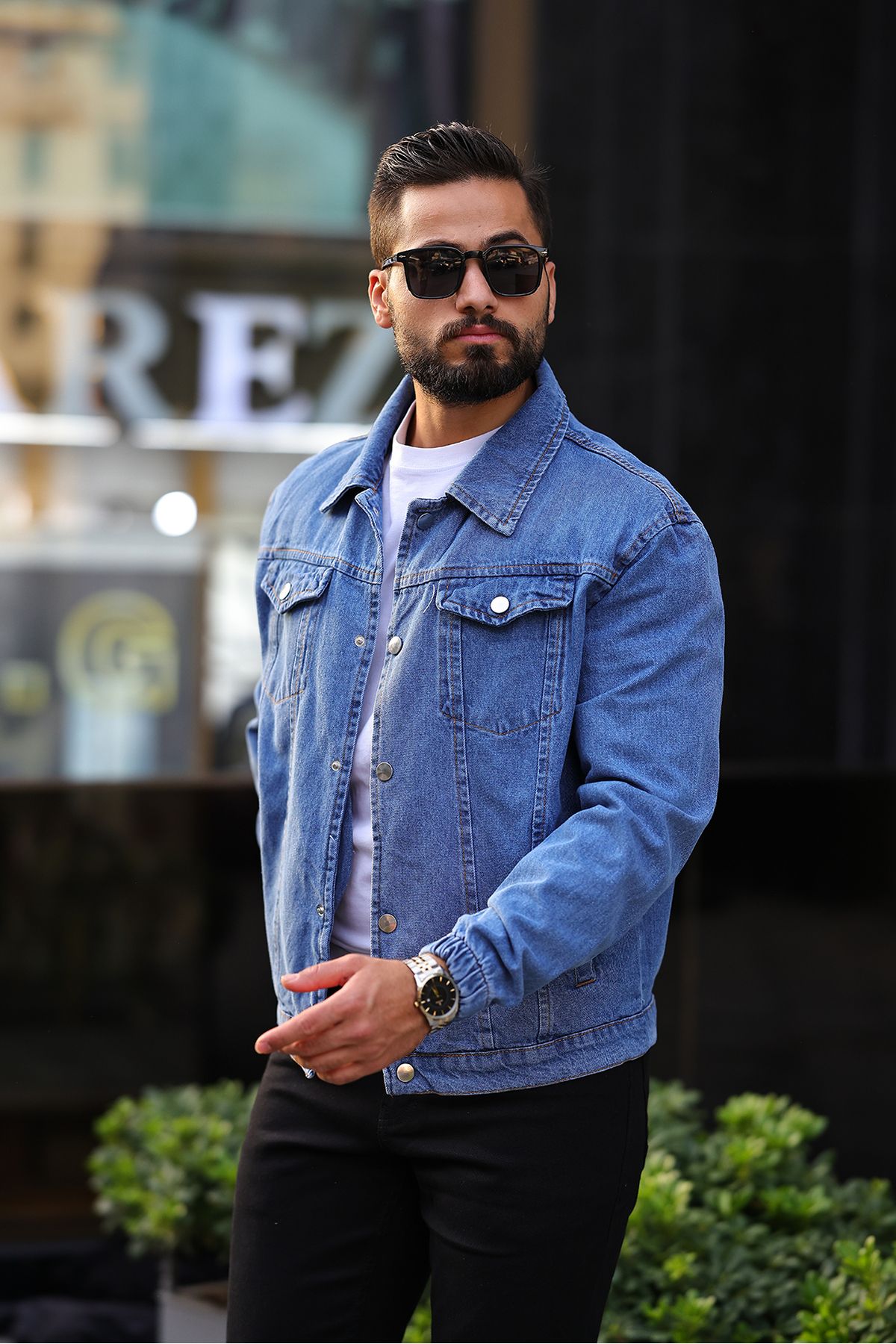 Denim and top co denim jacket