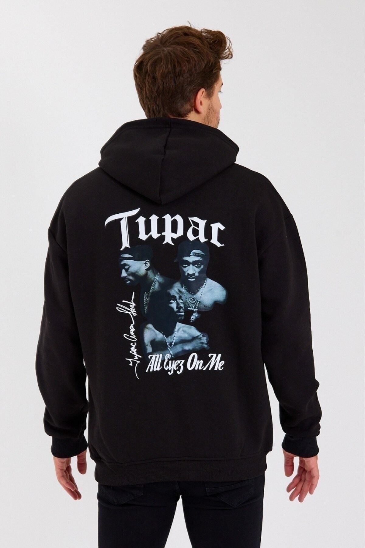 Evomind Oversize Tupac 2pac All Eyez On Me Printed Hoodie Sweatshirt Trendyol