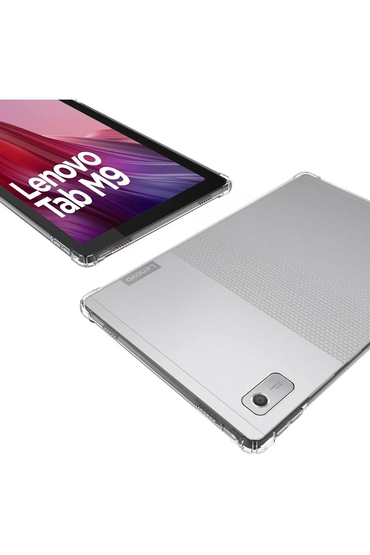 TEKNETSTORE Lenovo Tab M9 (ZAC30155TR) 2023 Compatible Silicone Case  Transparent with Corner Protection Against Impacts - Trendyol