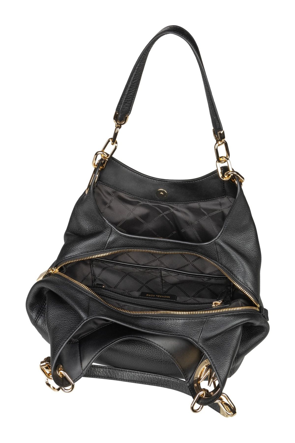 Michael michael kors lillie large chain shoulder tote bag deals black