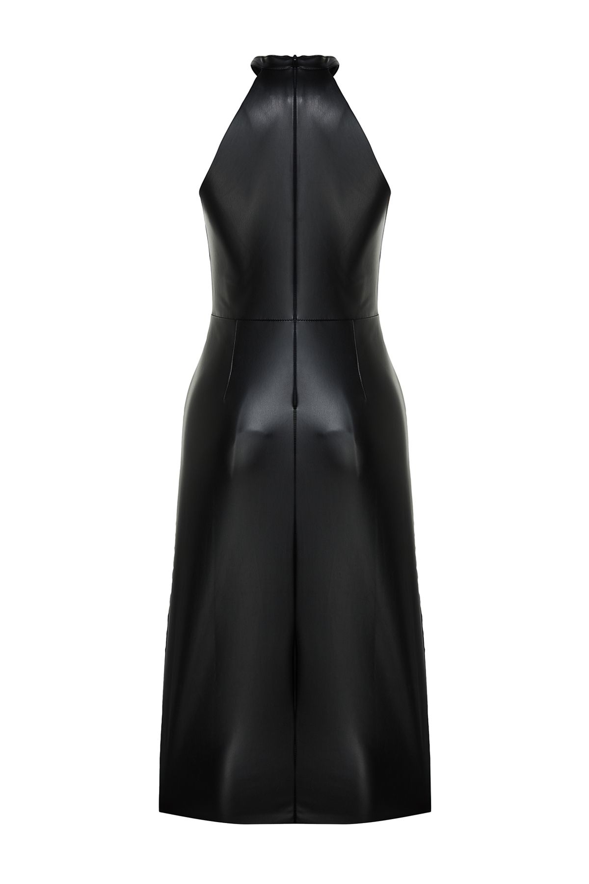 Lipsy square neck cheap faux leather dress
