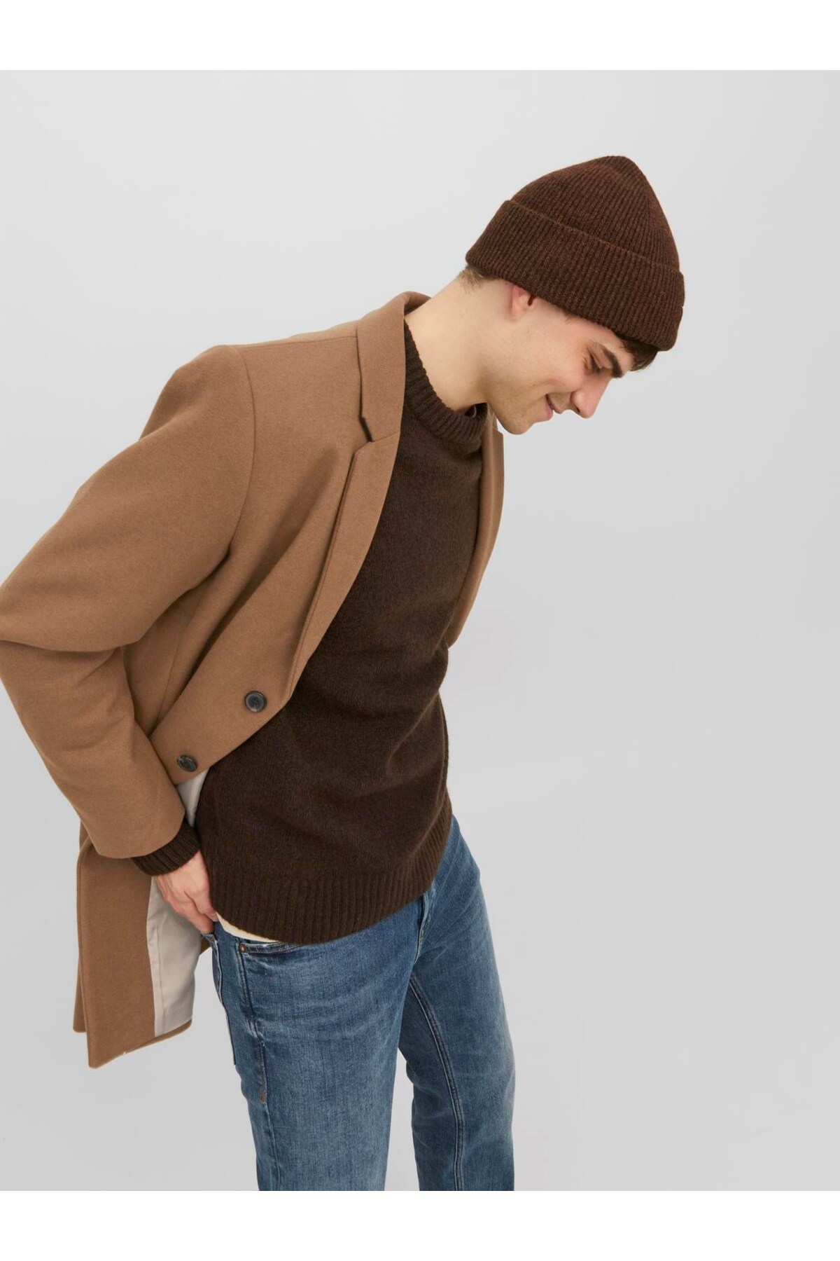 Jack & Jones  Erkek Yünlü Palto JJEMORRISON WOOL SN 12239008 - Görsel 4