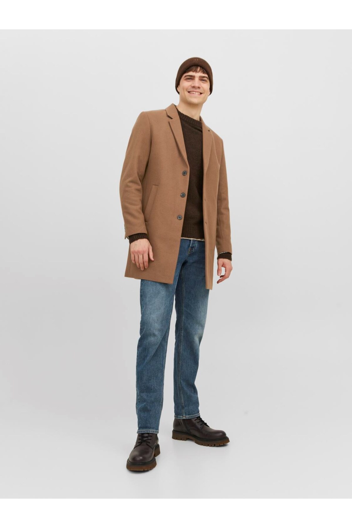 Jack & Jones  Erkek Yünlü Palto JJEMORRISON WOOL SN 12239008 - Görsel 7
