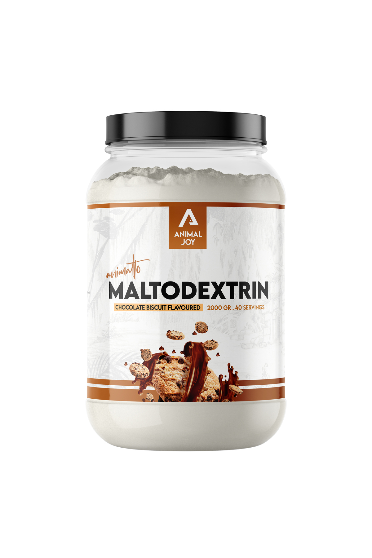 Animal Joy Maltodextrin - Çikolata Bisküvi Aromalı - 2000 Gr - 40 Servis