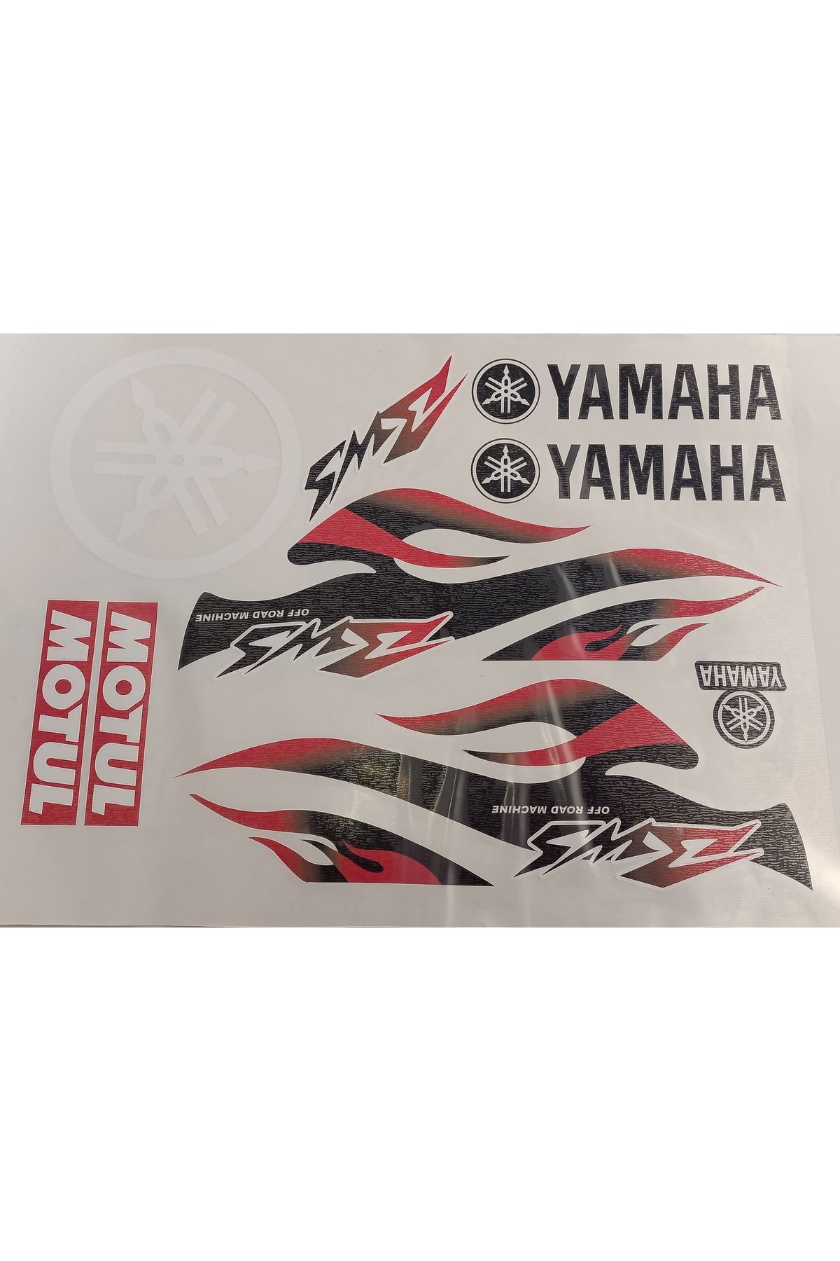 İTAL-TAİWAN-PROMASTER AUTOMOTIVE YAMAHA BWS 100 FLAMING RED BLACK STICKER SET 2