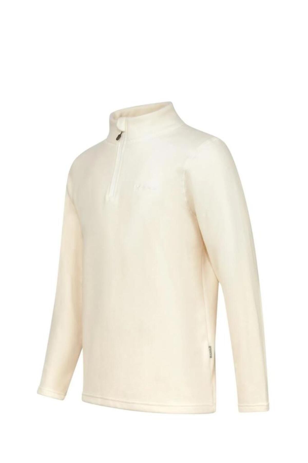 2AS-Ανδρικό φούτερ CARLOW με μισό φερμουάρ Fleece Λευκό 2ASCRLWFBFW23BYZ 2