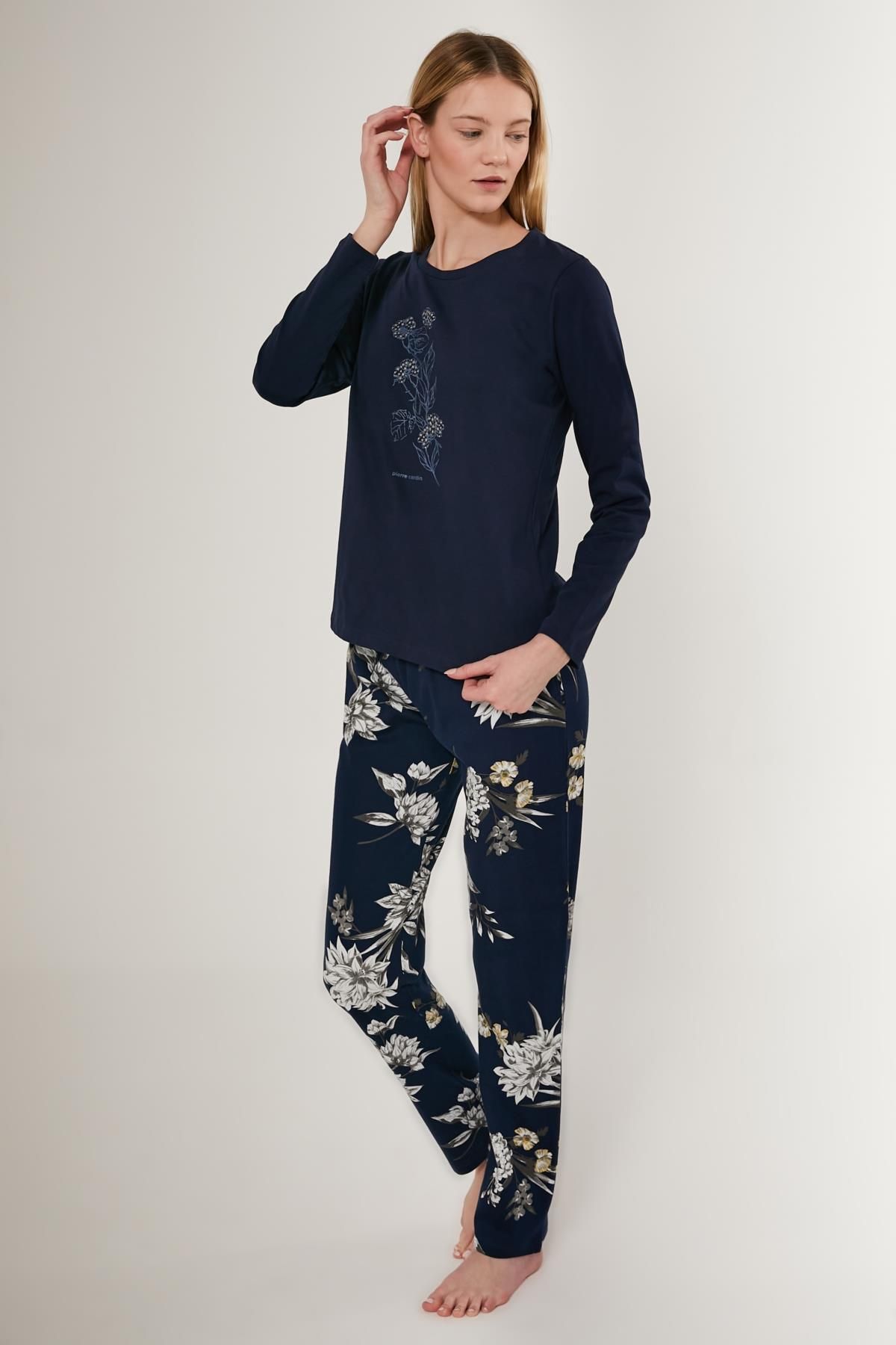 Pierre Cardin مجموعه لباس خواب چاپی گل زنانه ، 100 ٪ پنبه بزرگ زنان