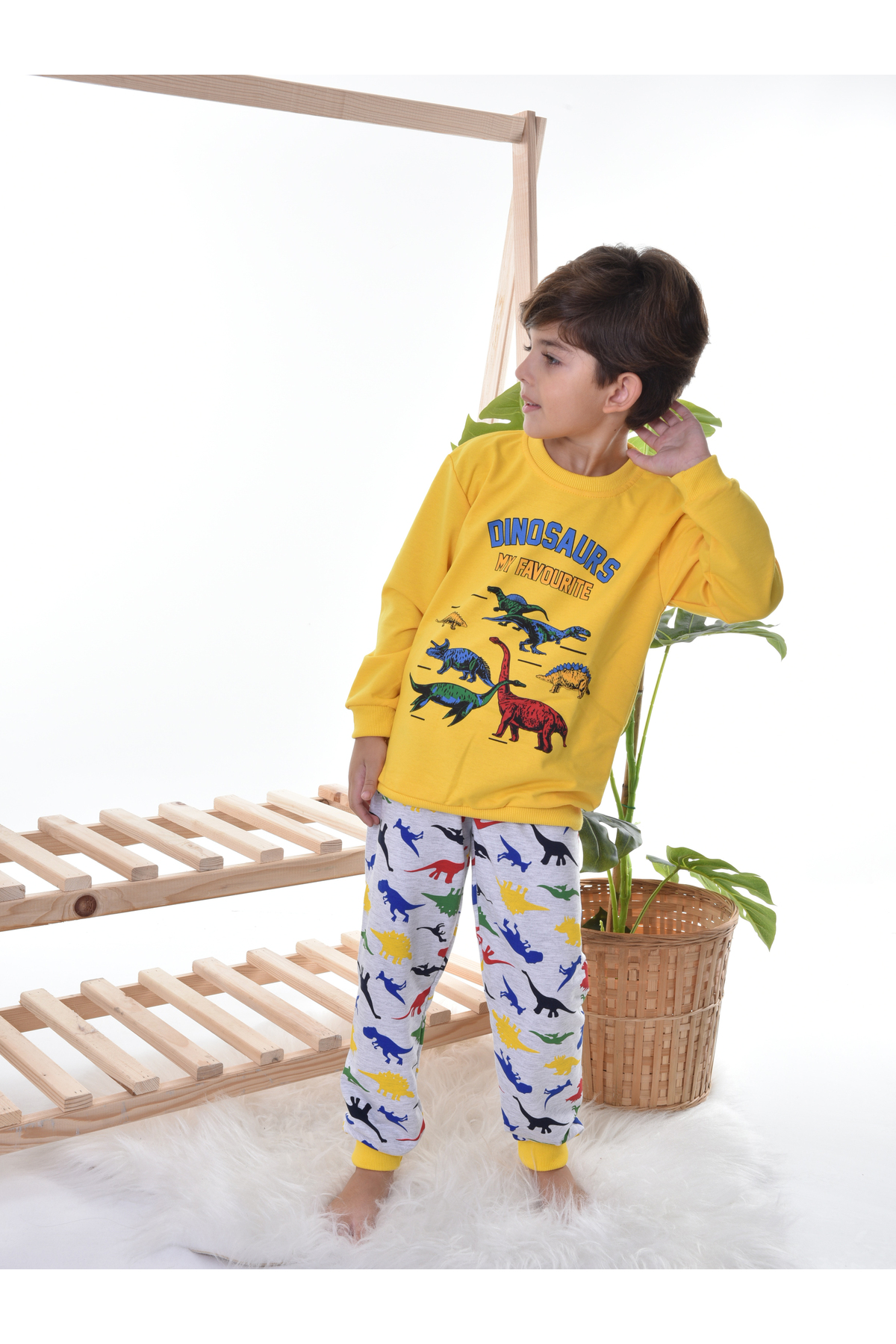 TUGSE My Dınosaurs Çocuk Pijama Takım fotoğrafı 3 (önizleme)