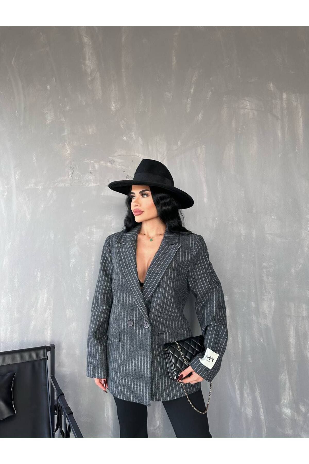 Womens striped blazer jacket online
