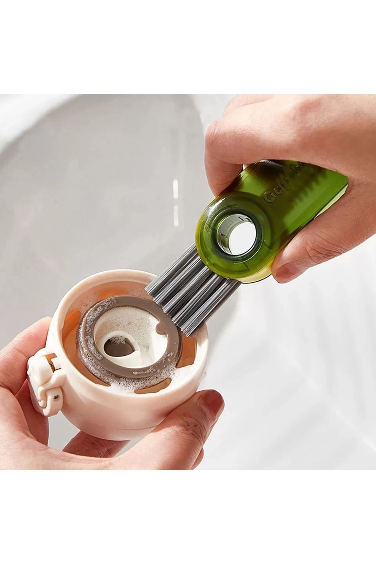 Sensoria-3 Function Multi-Purpose Dish Cleaning Brush Cup Thermos Baby Bottle Auto Cleaning Brush 5