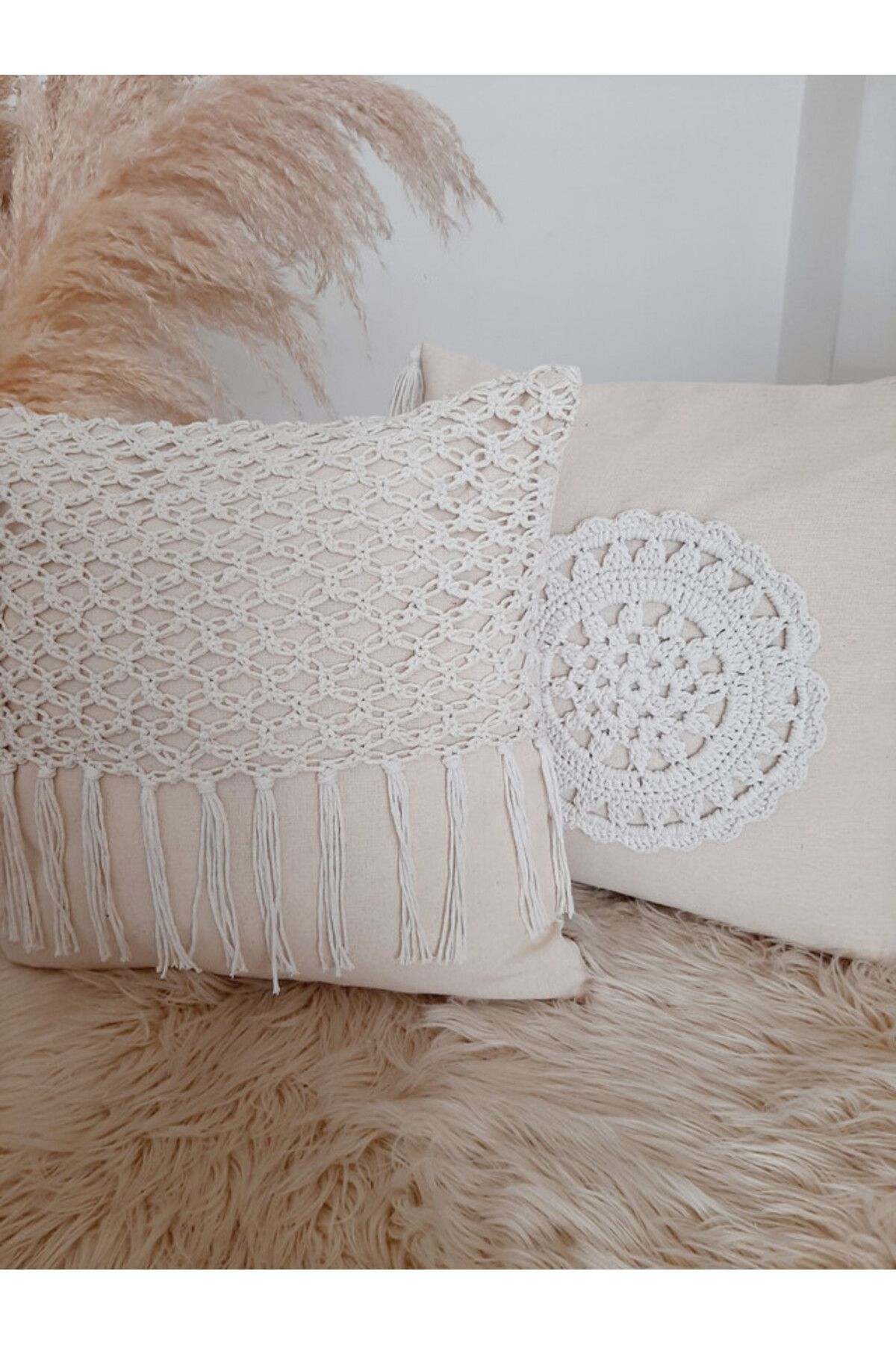 Z MAL Cushion Cushion Cover Beige Square Trendyol