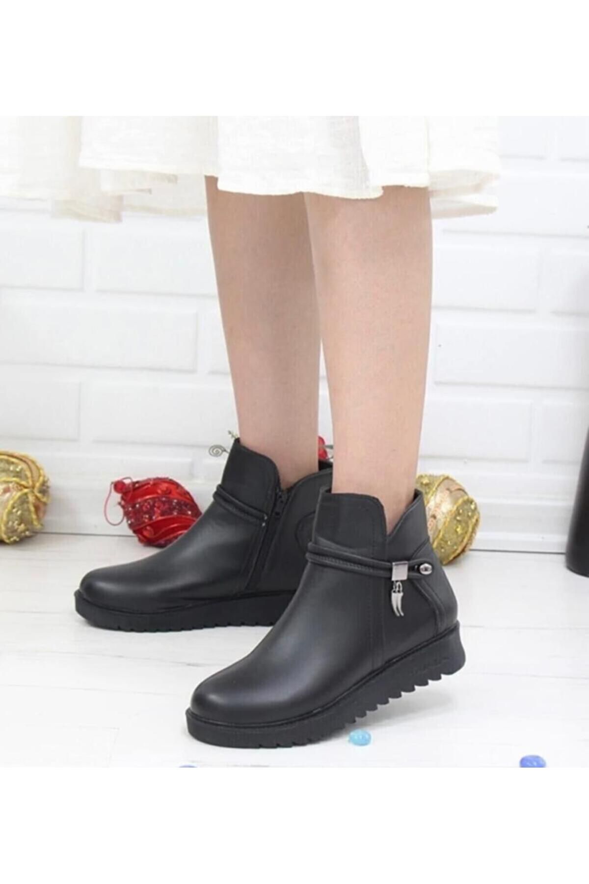 Womens black flat dress boots online