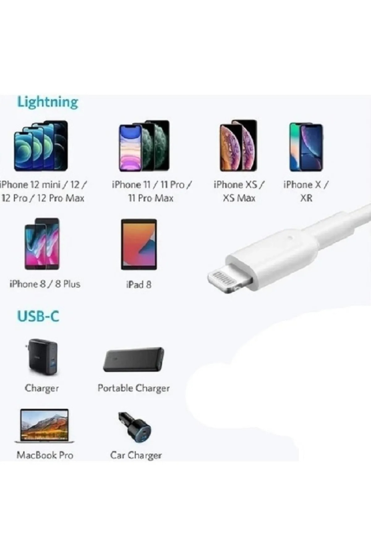 Lkc-06 Oto Araç Şarj, 2.1a Iphone Lightining 12-24v, 2usb, 10 Watt, 1mtkablo