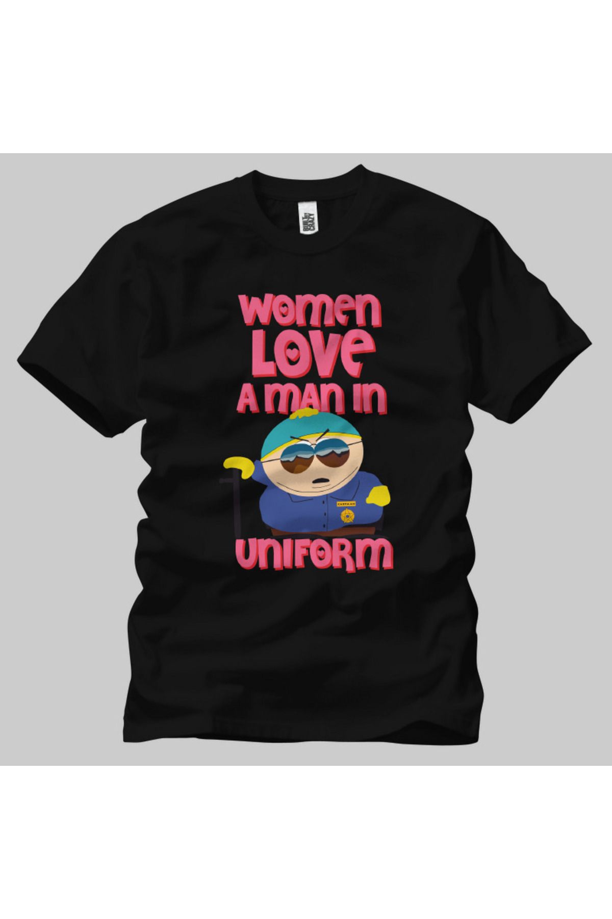 Built By Crazy-Unisex Cartman Woman Love A Man In Uniform T-Shirt 1