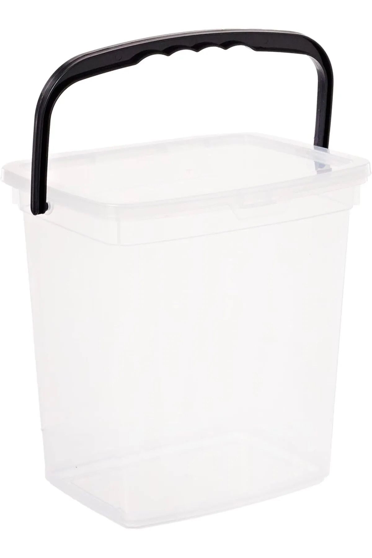 Stile Cucina-Mega Size 4-Piece Square Flour Pulses Container 6 Liters - Detergent Storage Box with Handle Anthracite 3
