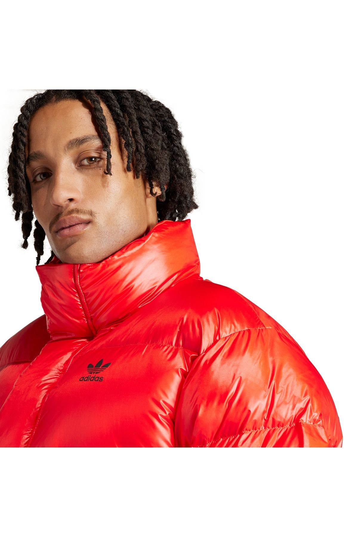 Red leather adidas jacket best sale