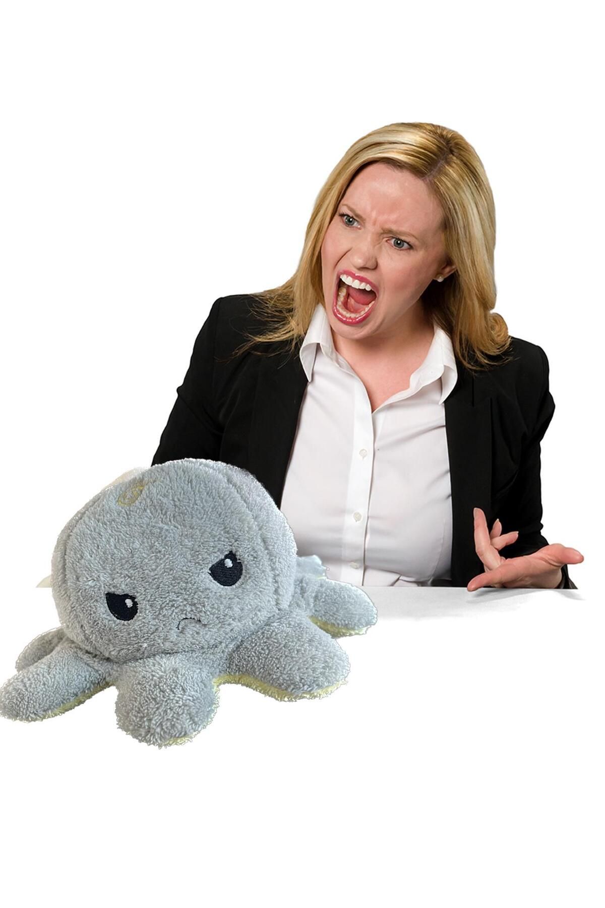 Sole-Plush Double Sided Mood Octopus - Share Your Spirit with the External World 2