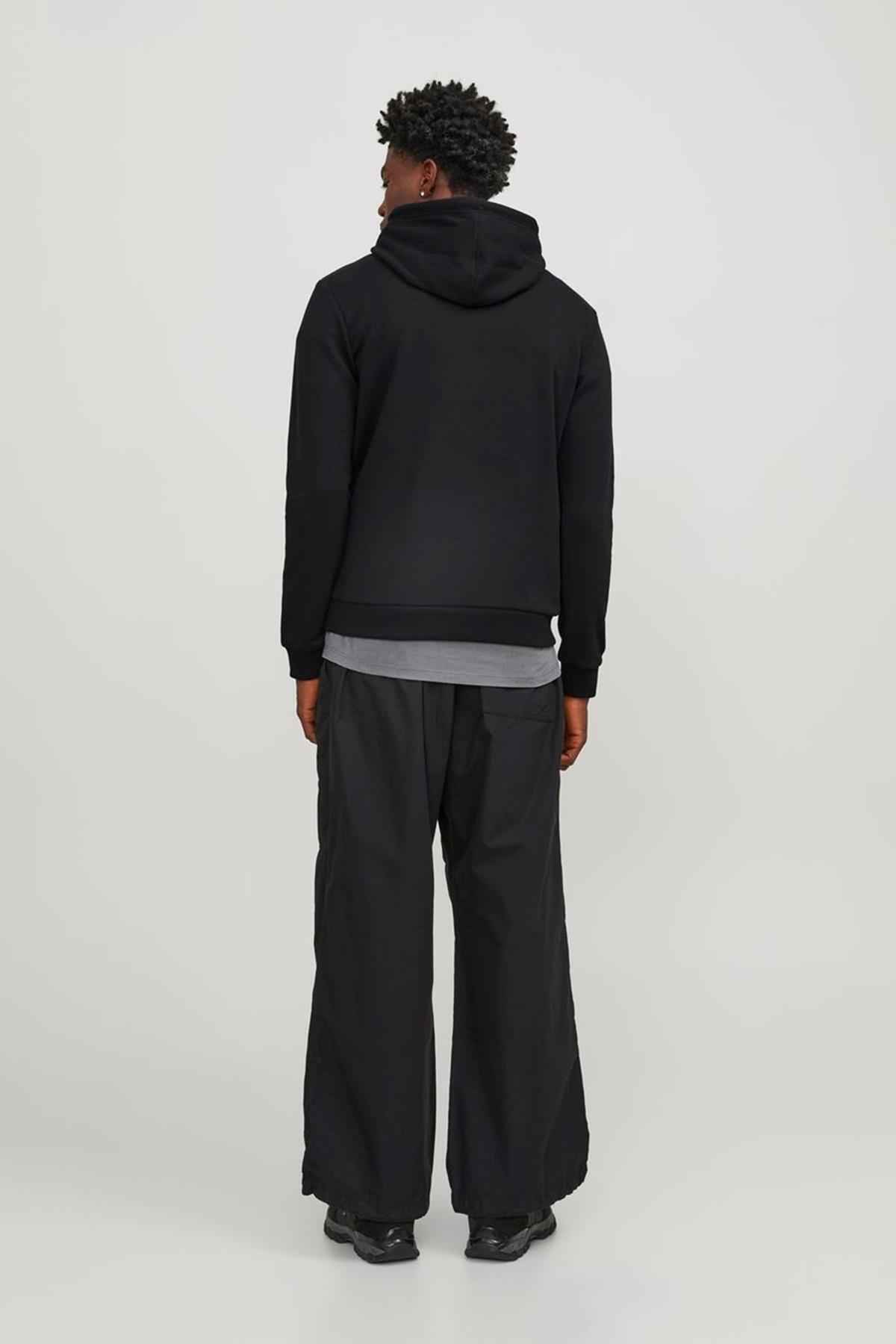 سویشرت مردانه مشکی جک اند جونز | 12246994 اورجینال - تصویر 5