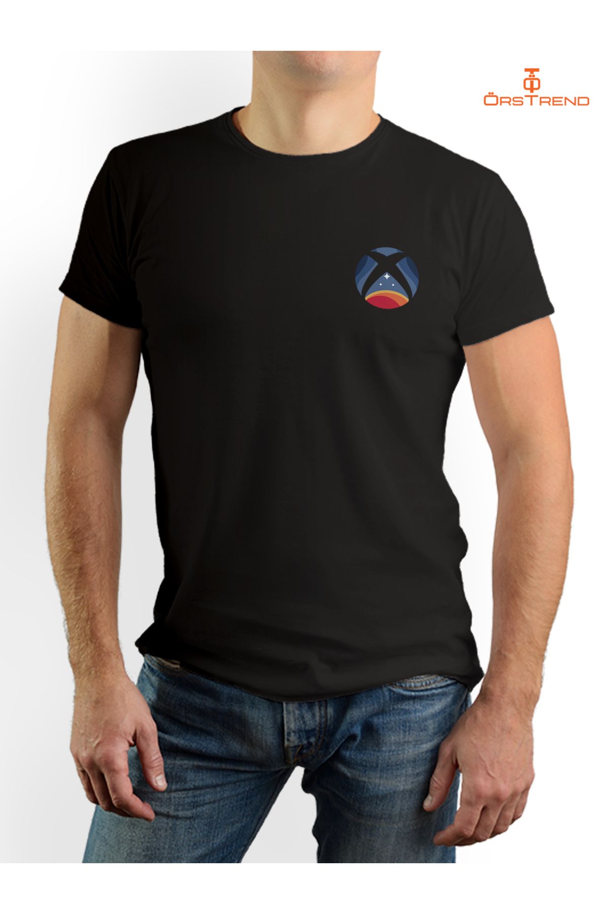 ÖRSTREND-Starfield Xbox Printed Crew Neck Unisex Regular Fit T-Shirt 1