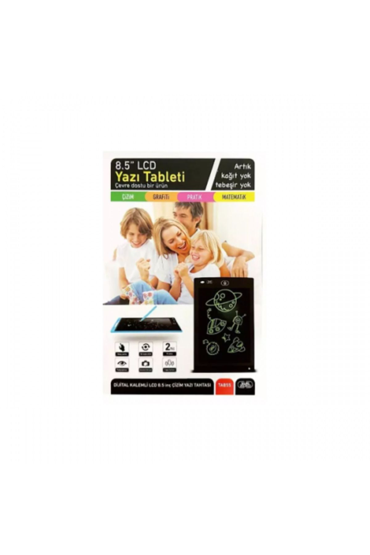 Subzero Çocuk Yazı Tableti Çocuk Çizim Tableti 8.5" Lcd Yazı Tableti