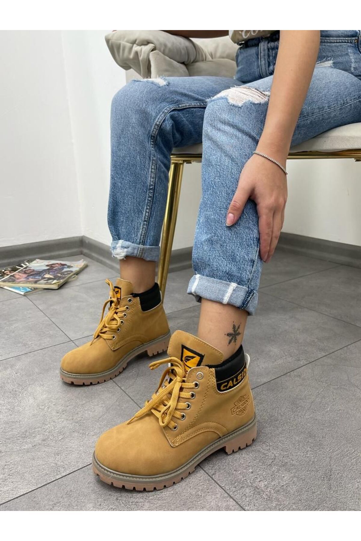 Calceus ankle winter leather on sale boots