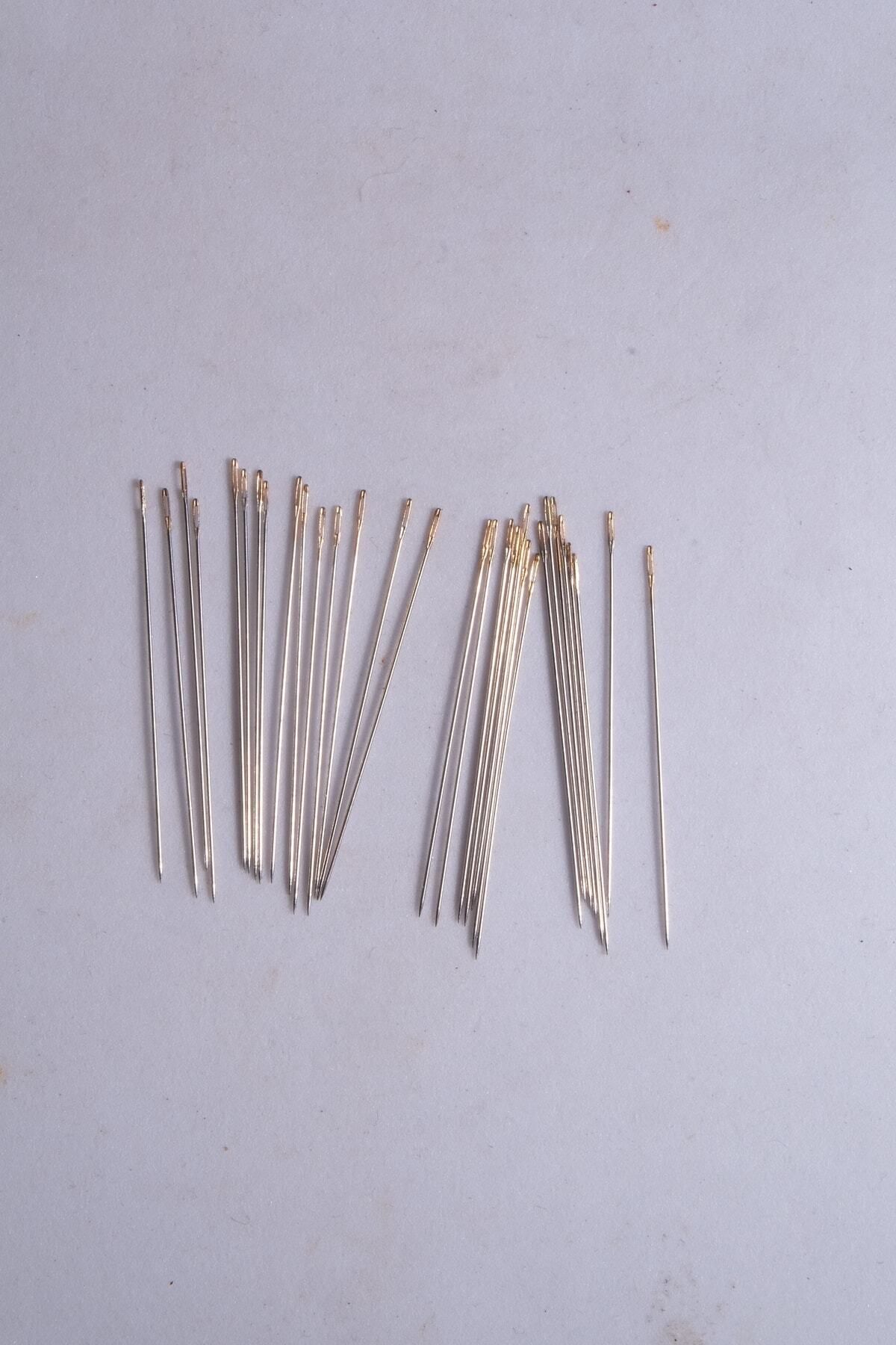 16 Numara 4,2 Cm 30 Adet Gold Kum Boncuk Iğnesi Miyuki Peyote Tuğla Tekniği Için Esnek Yumuşak