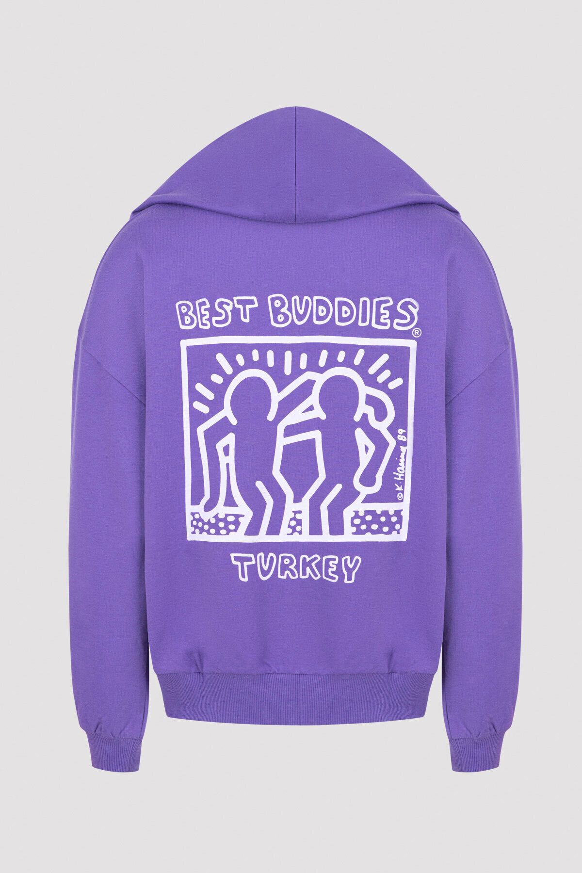Penti Purple Best Buddies Long Sleeve Hooded Sweatshirt Trendyol