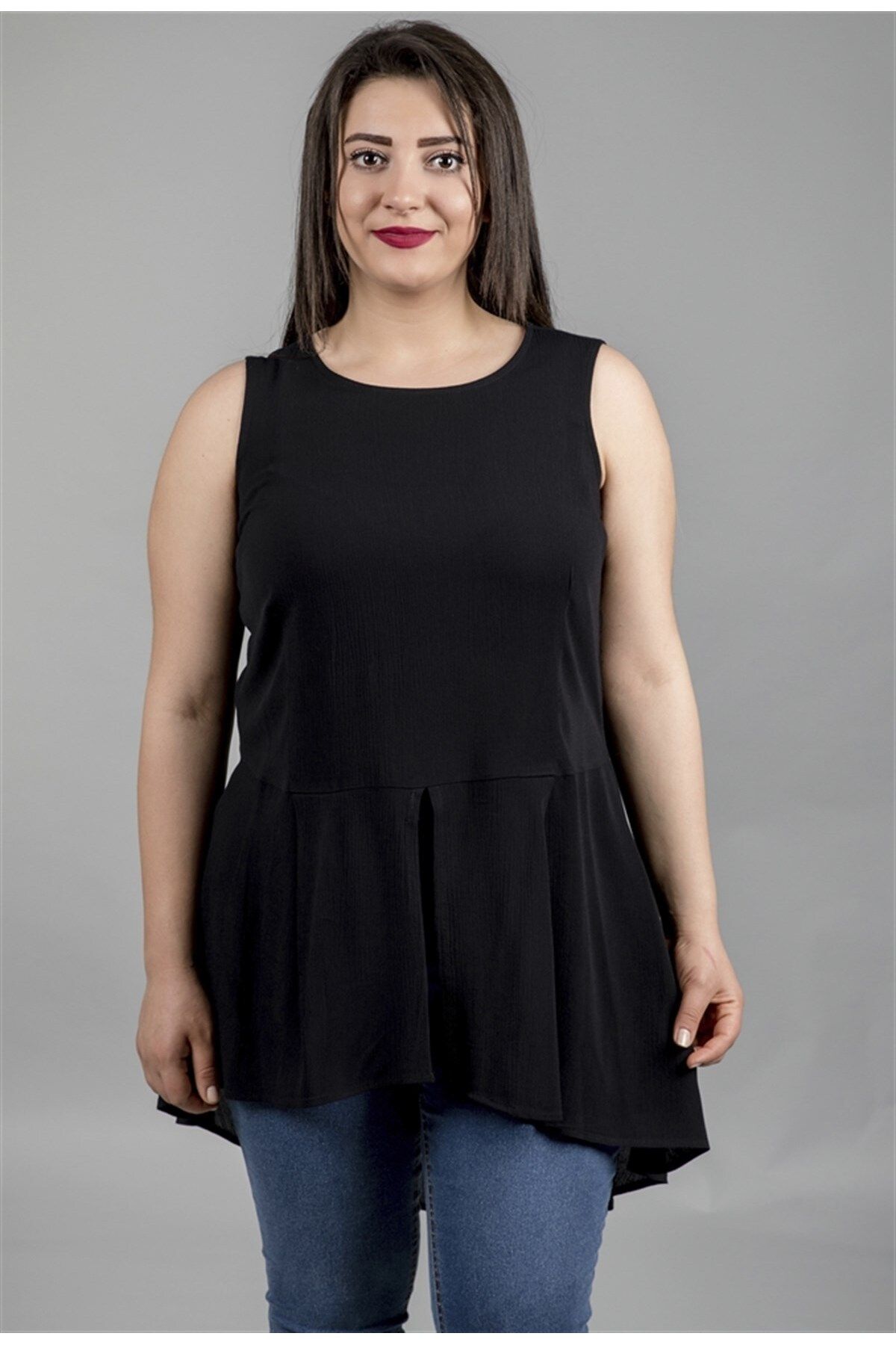 MYLİNE-Long Tunic with Waist Detail 1