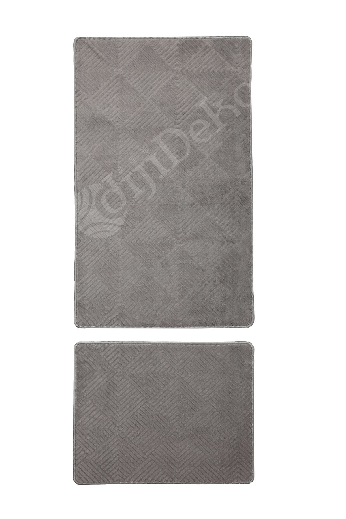 Dijidekor Avangard Hal Pramit Gray Bath Mat Set 2 Pieces
