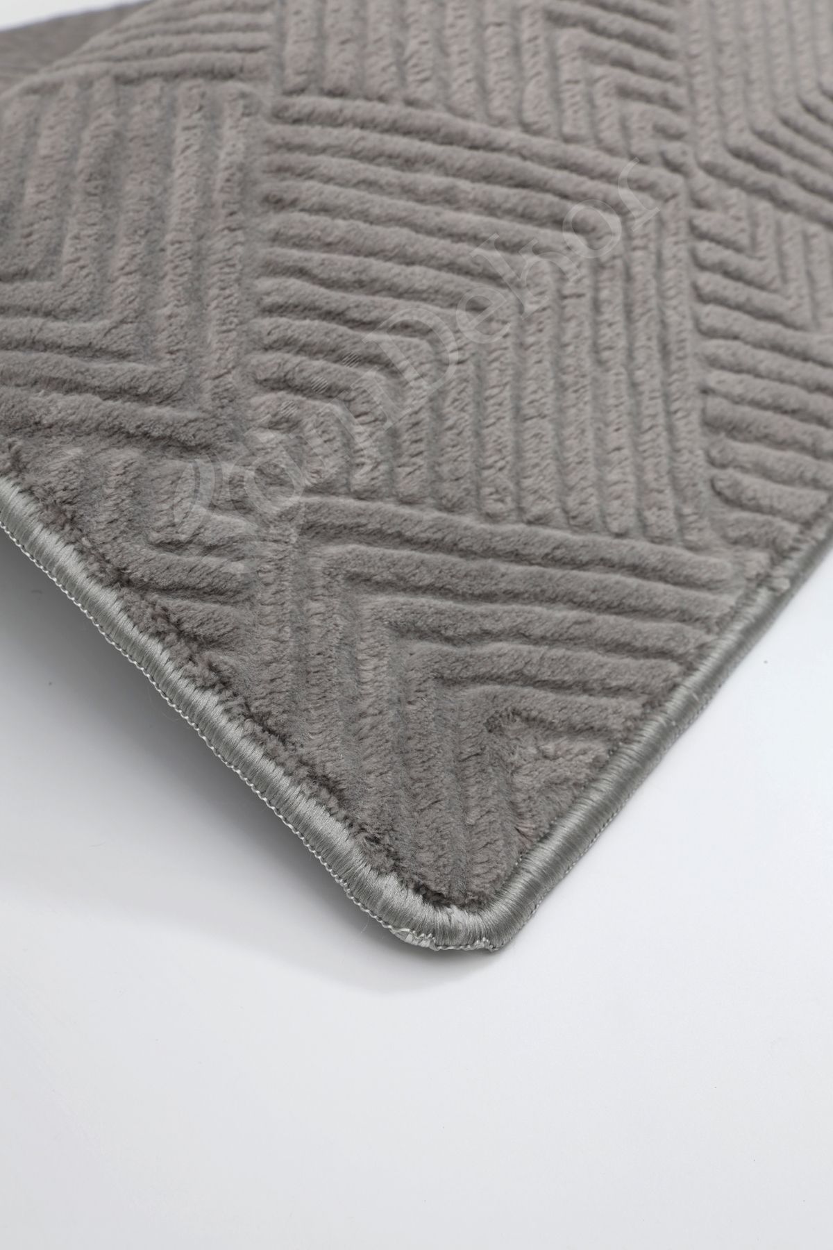 Dijidekor Avangard Hal Pramit Gray Bath Mat Set 2 Pieces