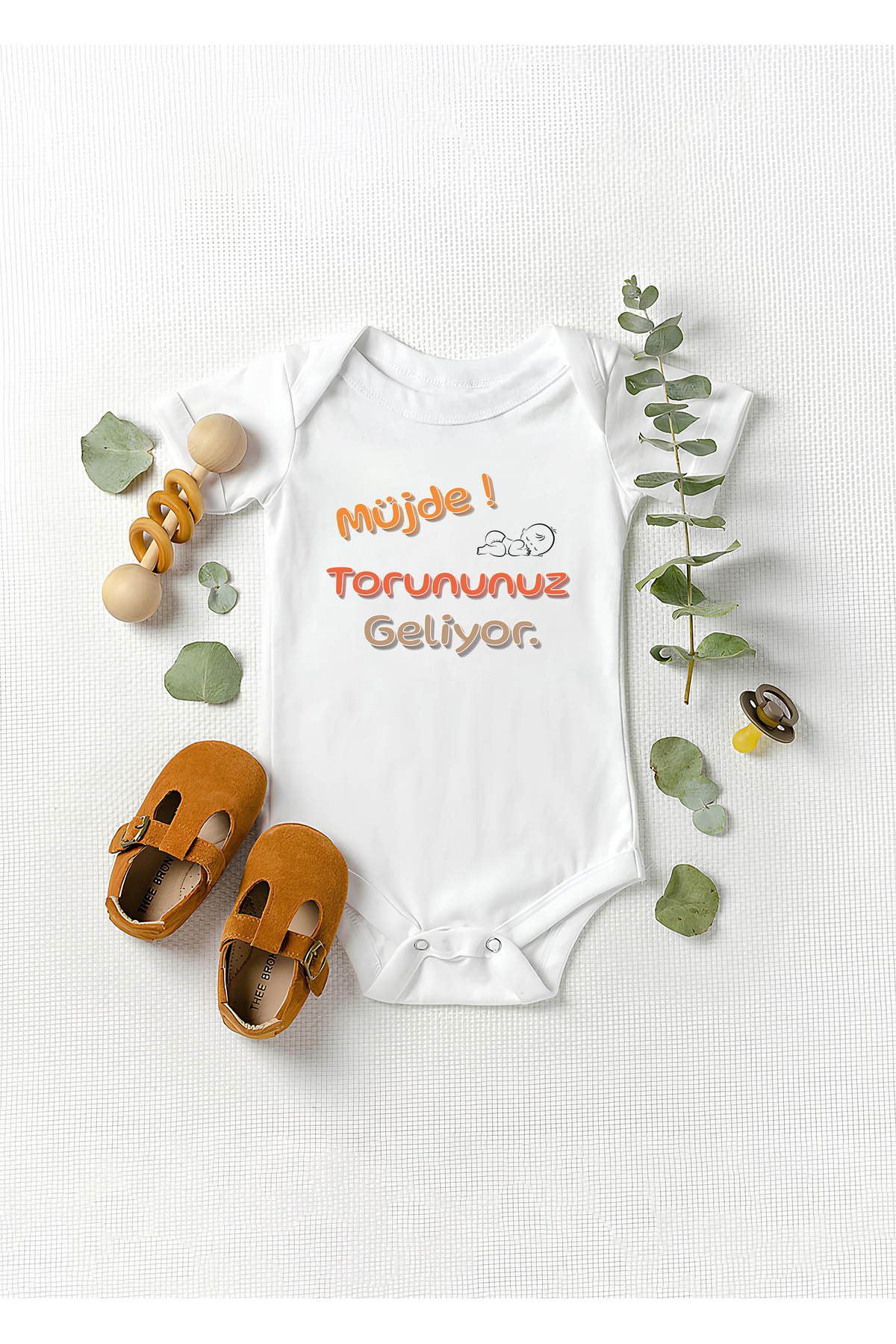 بادی نوزادی پسرانه – دخترانه اکرو Lotus Baby | LTSBBYKISAMJDETRNGLYOR اورجینال - تصویر 2