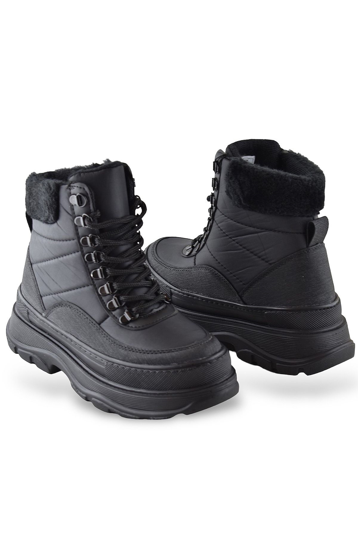 ISPARTALILAR 823 Daily Lace Up Black Women s Boat Shoes Orthopedic