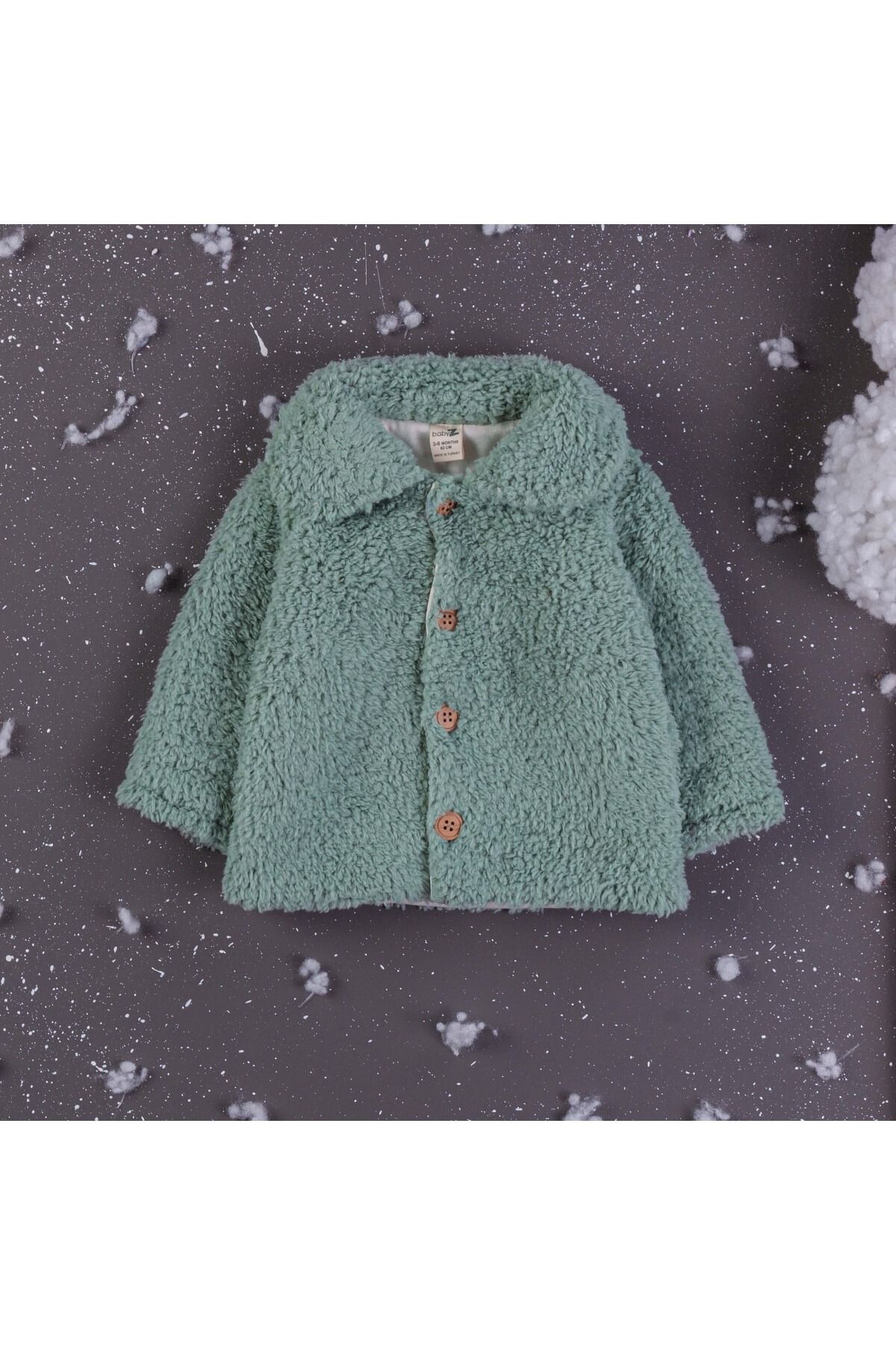 DIDuStore Welsoft Fluffy Textured Baby Cardigan Model Trendyol