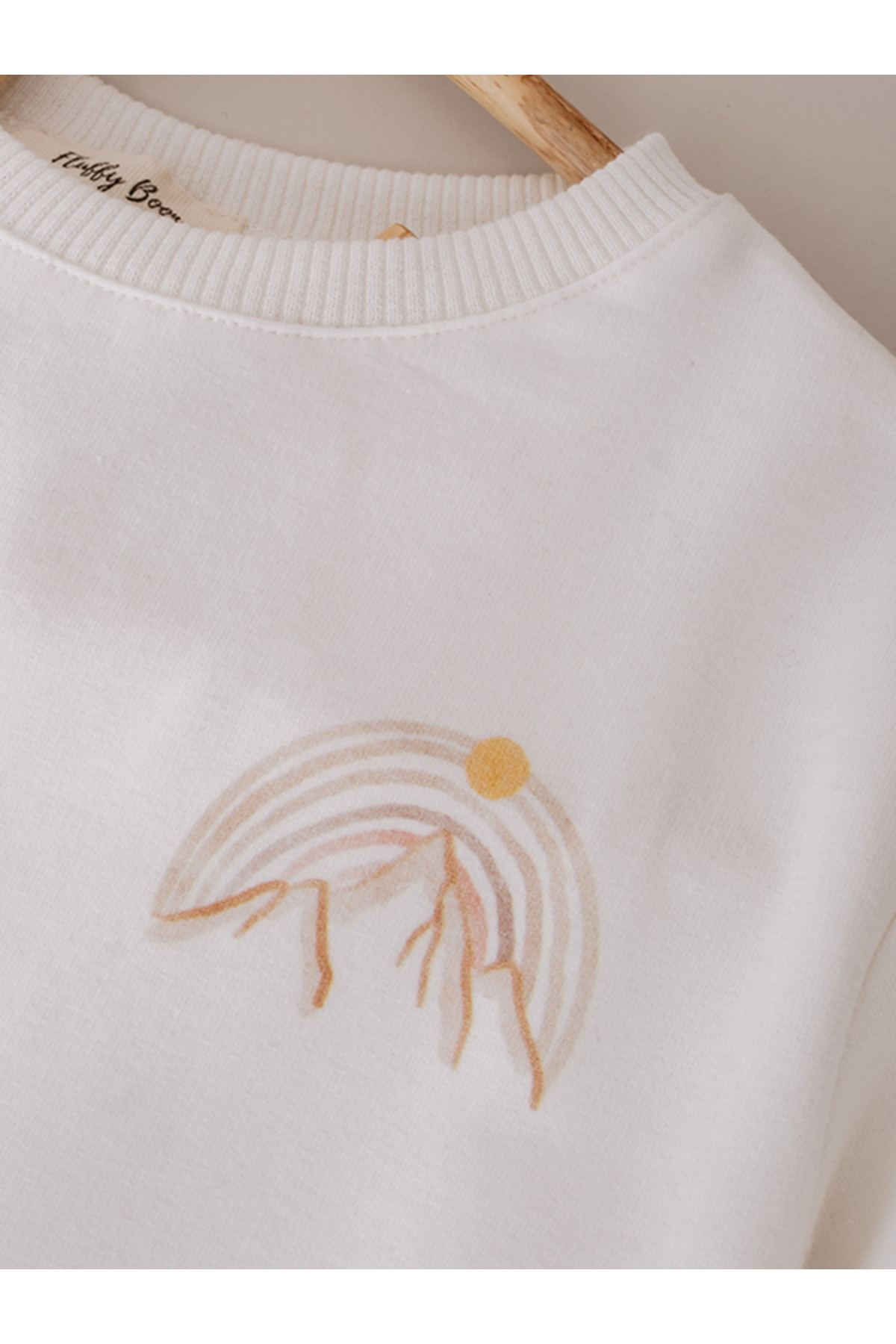سویشرت پسرانه سفید Fluffyboon | FBSW اورجینال - تصویر 3