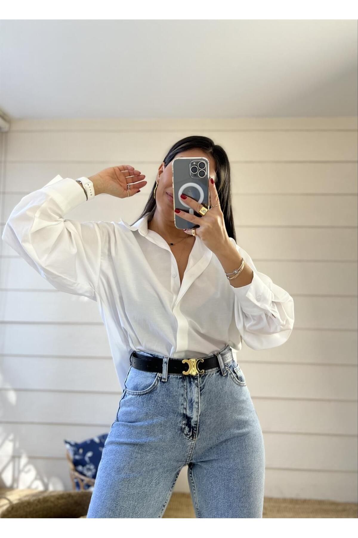 ByCukurovaFrango  Vivien Mavi Mom Kot Pantolon Likralı Yüksek Bel Mavi Kar Yıkamalı Mom Jeans Kar Yıkama Boyfriend - Görsel 5