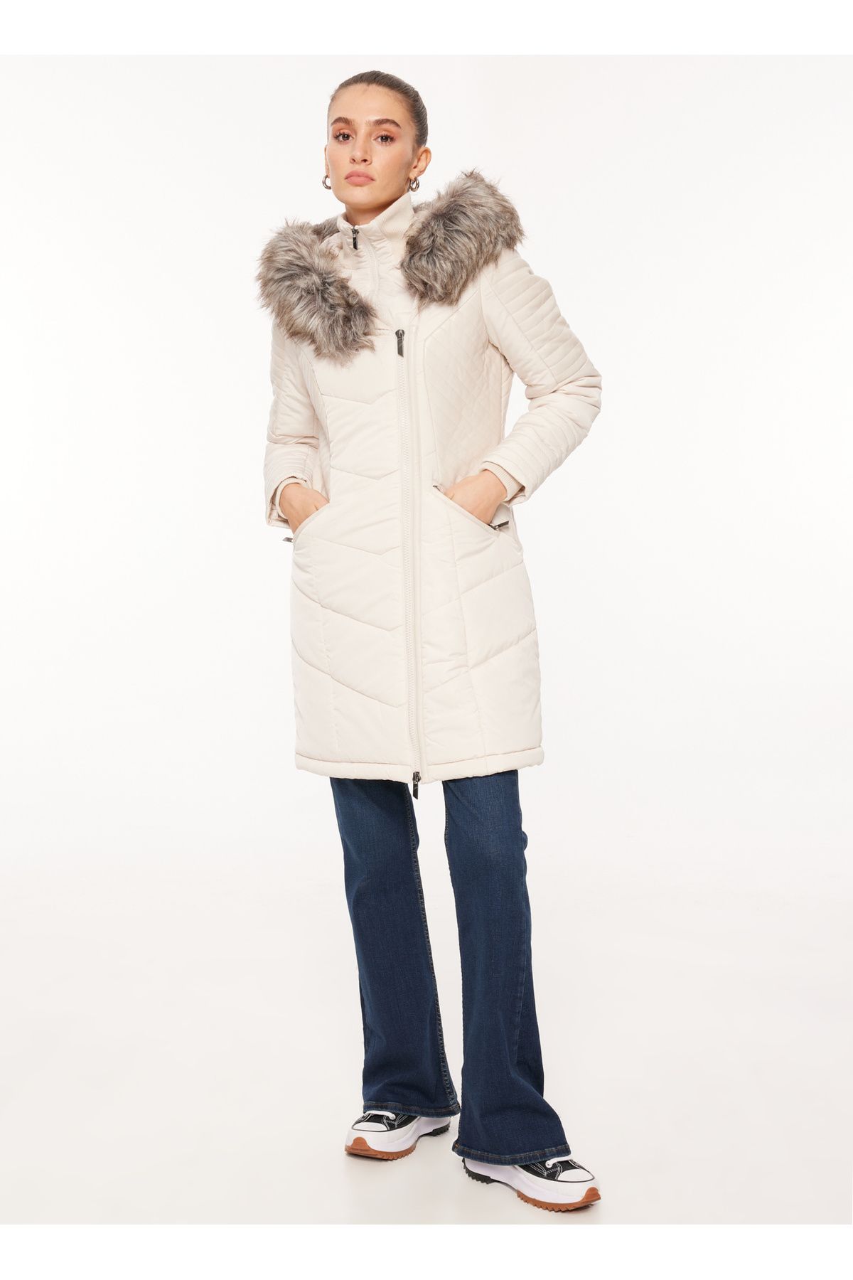 Only linette fur top hood
