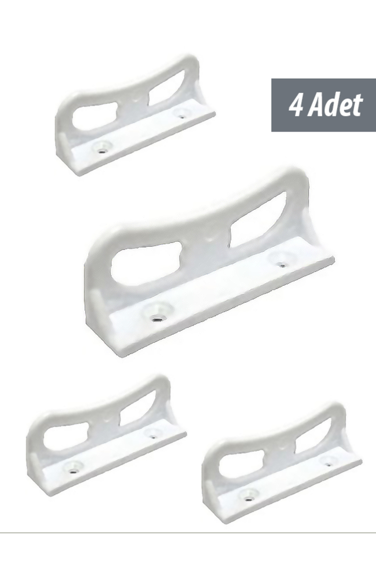 Kamataş 17*25 Sineklik Tutamak Beyaz 4 Adet