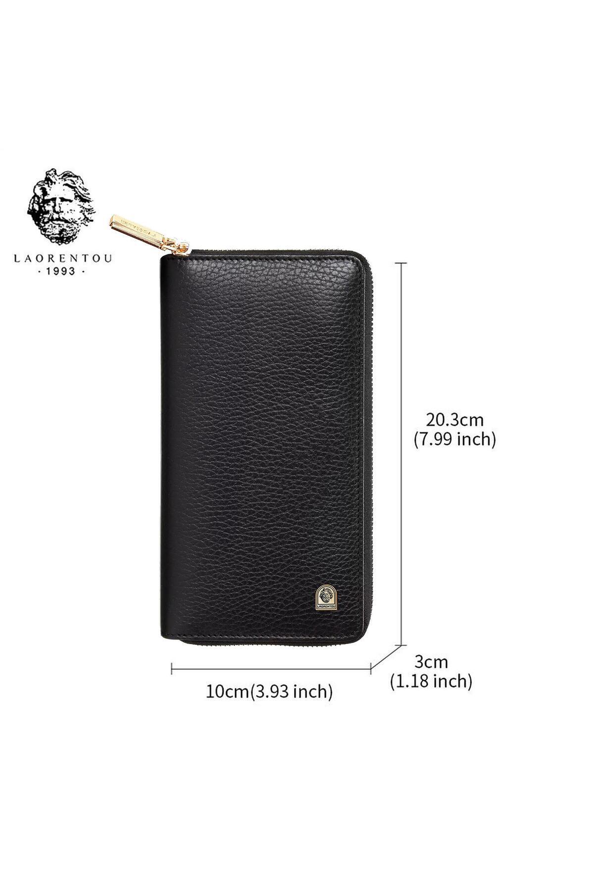 کیف پول مردانه مشکی Laorentou | PANCANI اورجینال - تصویر 3