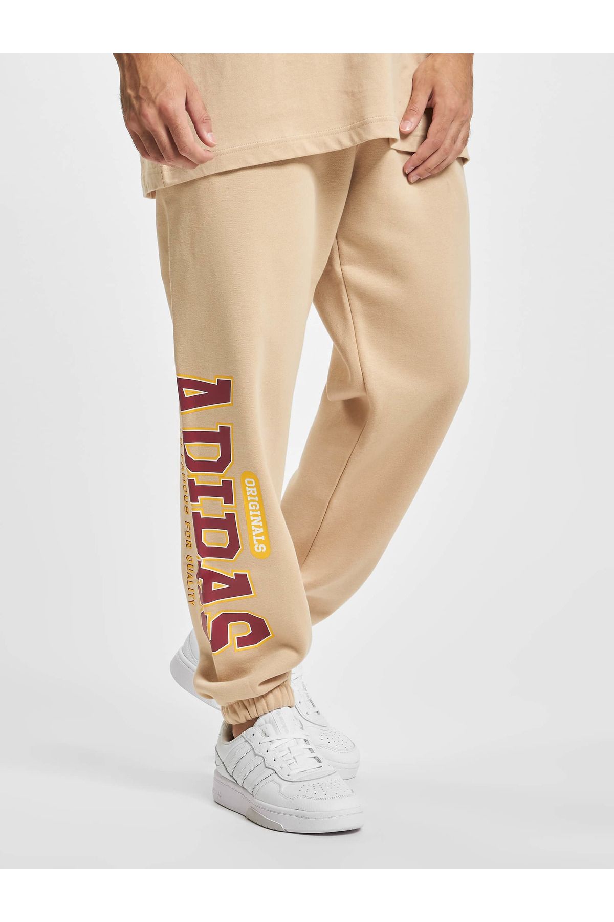 adidas Jogginghose Beige Relaxed Trendyol