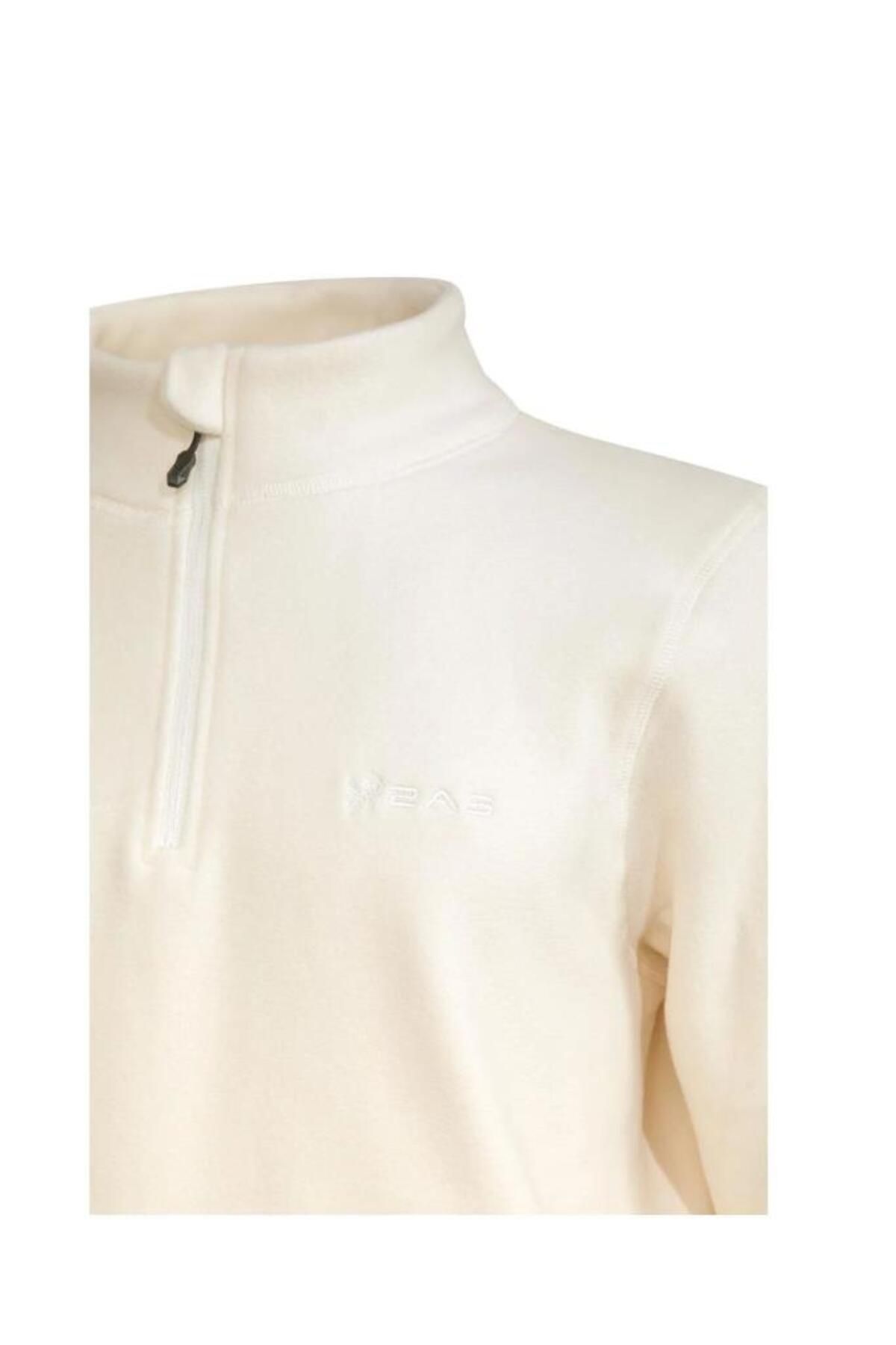 2AS-Ανδρικό φούτερ CARLOW με μισό φερμουάρ Fleece Λευκό 2ASCRLWFBFW23BYZ 3