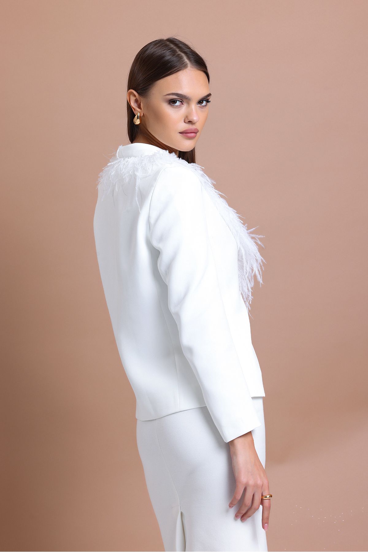 Tangül&Ali'S Moda Evi-سترة بليزر بيضاء من Otrişli 5