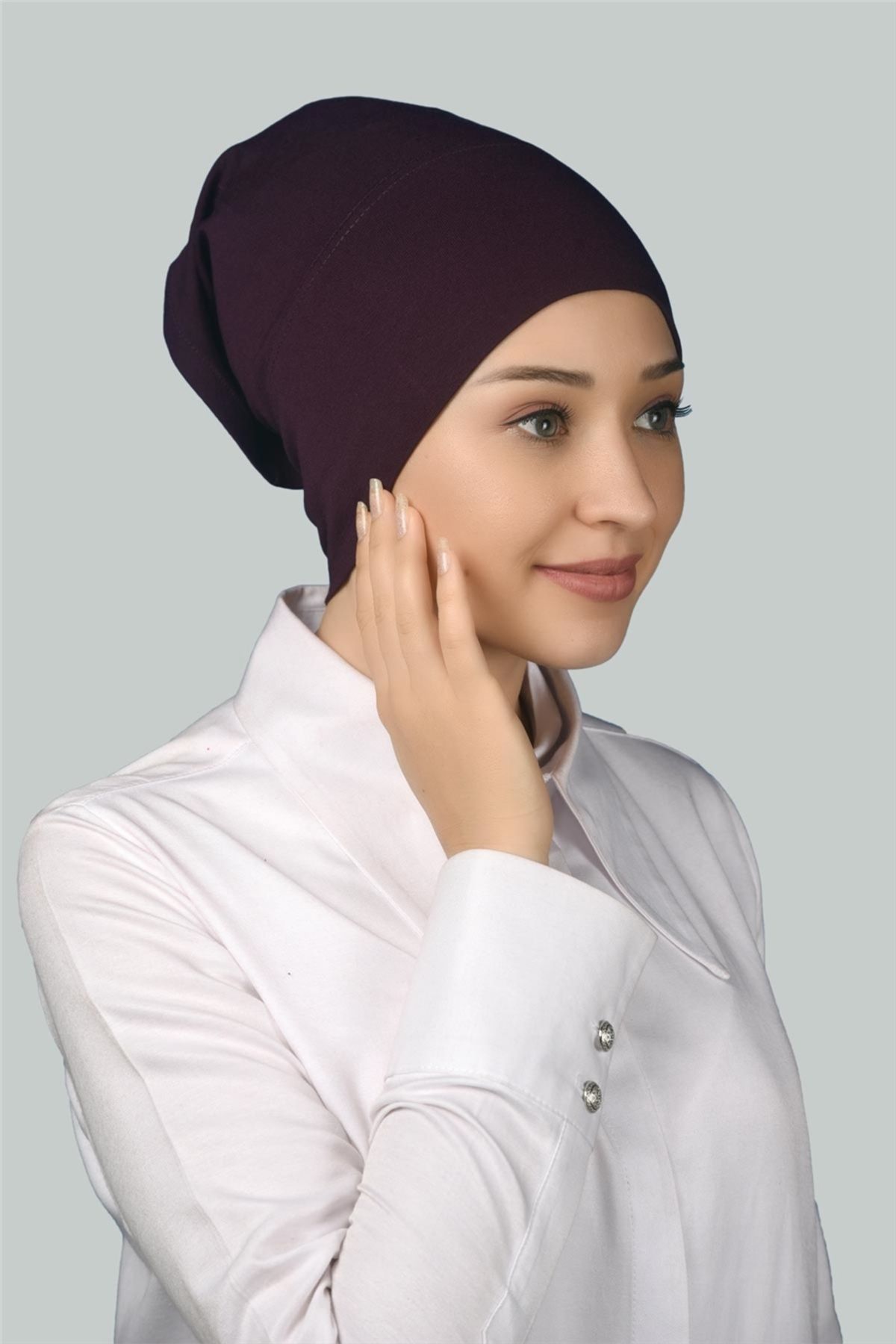 Altobeh-Ready Practical Snap-on Long Pipe Hijab Cap 2