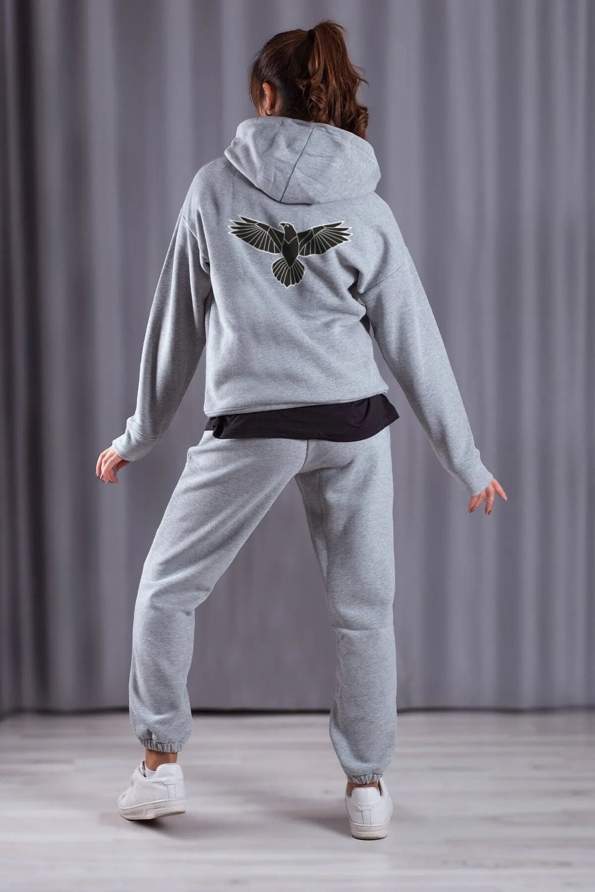 Women's grey hotsell adidas tracksuit set