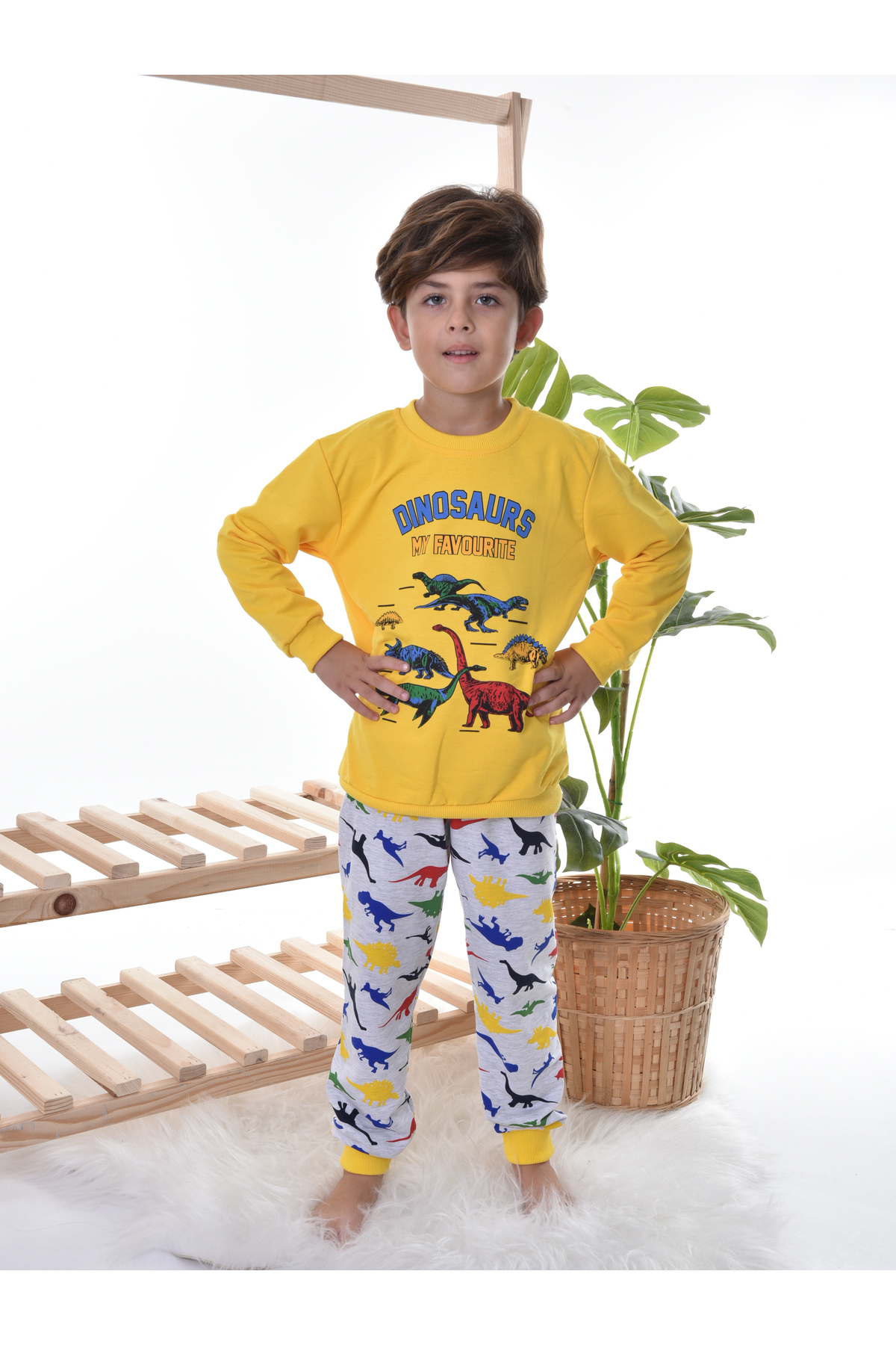 TUGSE My Dınosaurs Çocuk Pijama Takım fotoğrafı 4 (önizleme)