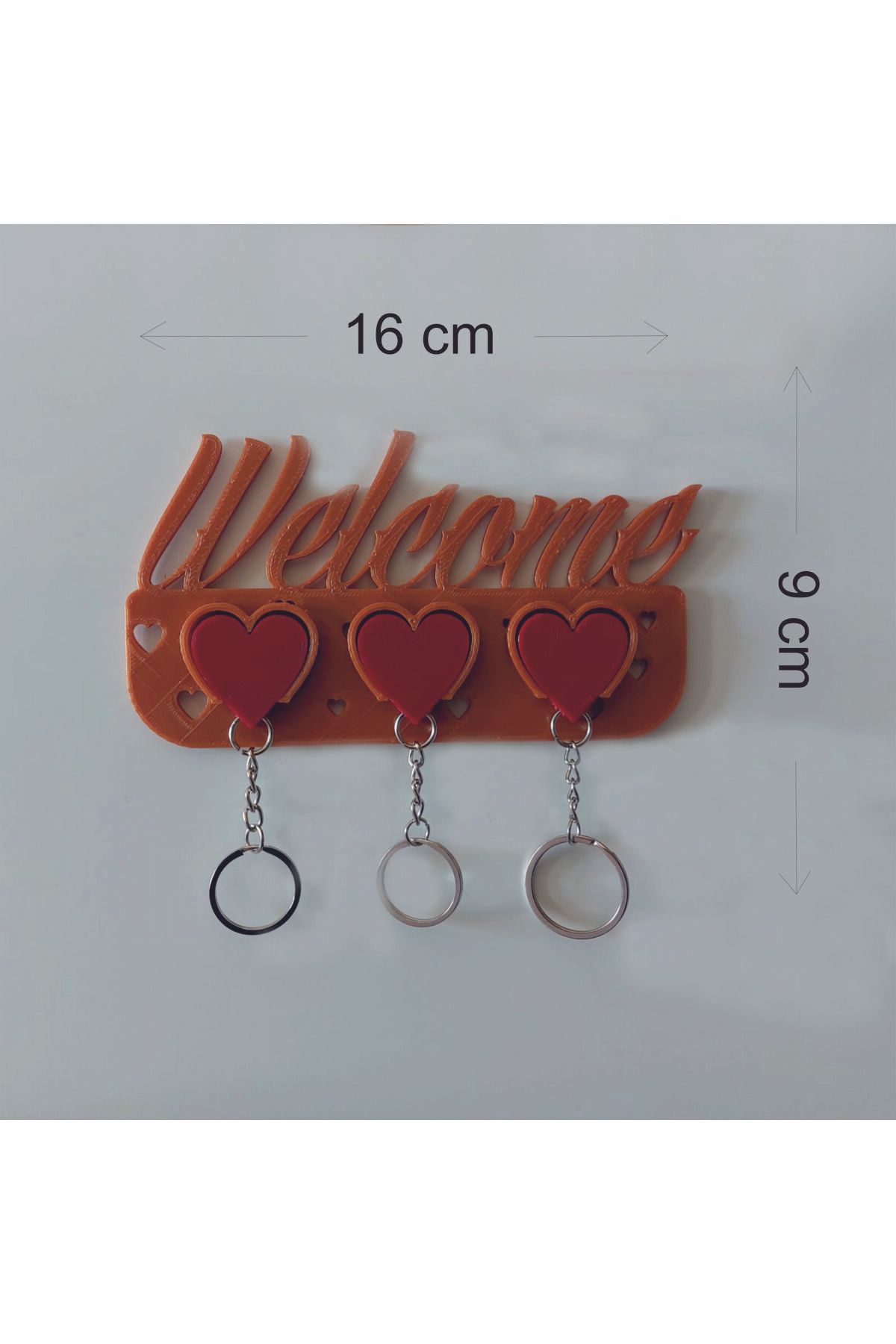Zells workshop-Keychain-sling Welcome and 3 heart-shaped keychain 2