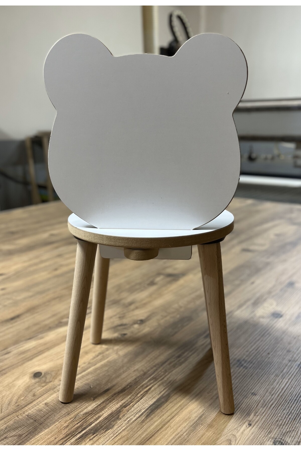 varje Beyaz Panda Hayvan Temalı Tabure Sandalye