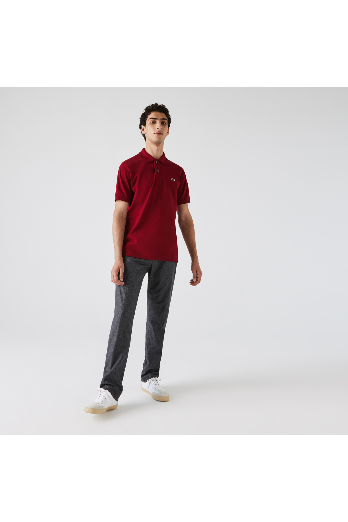 Lacoste مردانه کلاسیک Fit L.12.12 Claret Red Polo